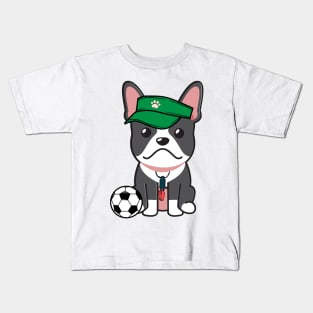 French Bulldog Playing Soccer Kids T-Shirt